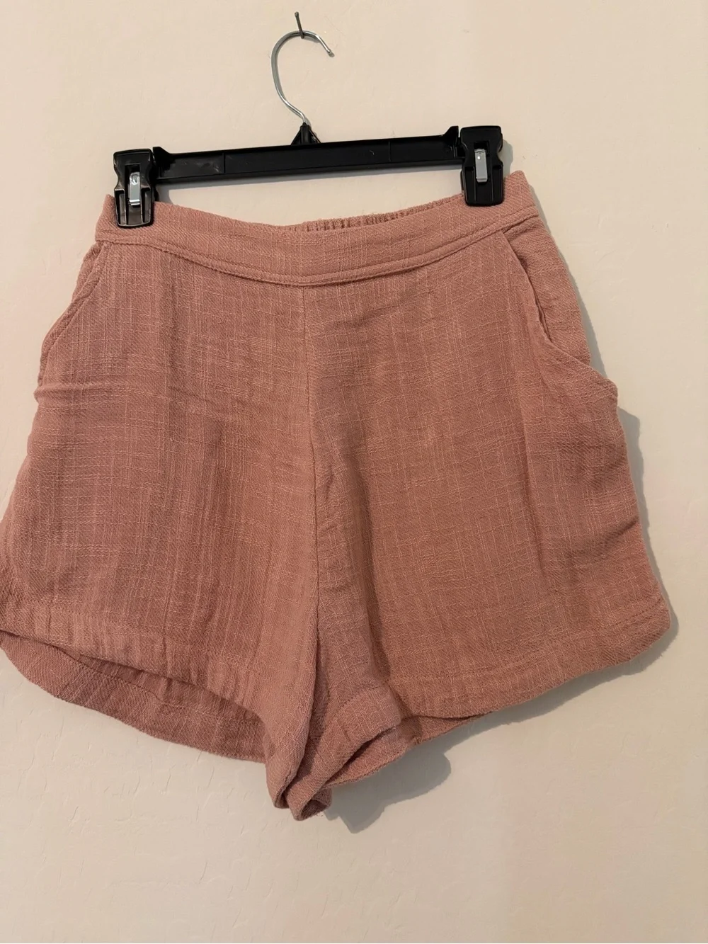 Free People Rose Dust Gauze Lounge Set, Shirt & Shorts, Small NWOT